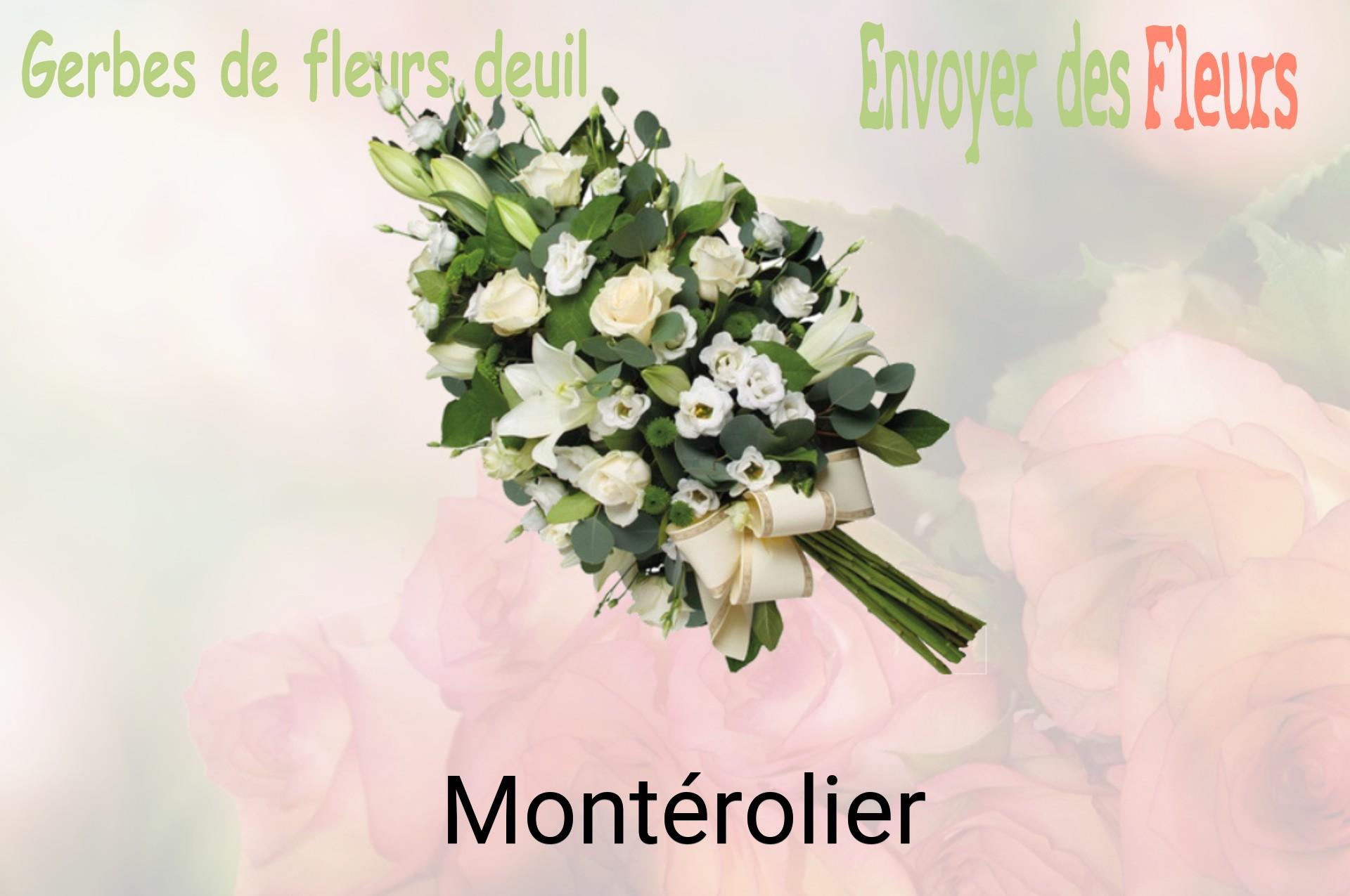 Gerbe de fleurs de deuil livrée à Montérolier
